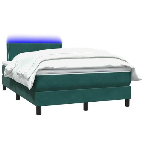 Kontinentalseng med madras 120x210 cm fløjl mørkegrøn