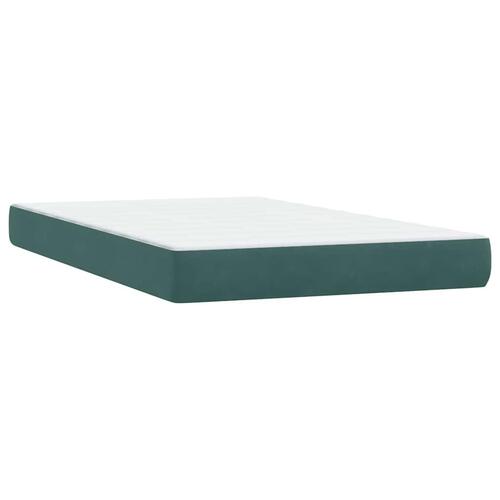Kontinentalseng med madras 120x210 cm fløjl mørkegrøn