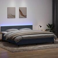 Kontinentalseng med madras 200x210 cm fløjl mørkegrå