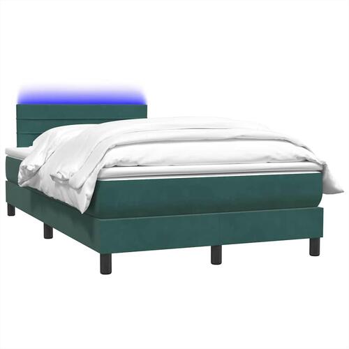 Kontinentalseng med madras 120x210 cm fløjl mørkegrøn