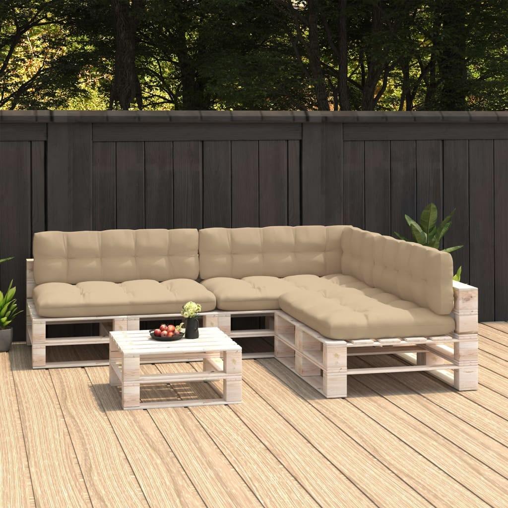 Hynder til pallesofa 7 stk. beige