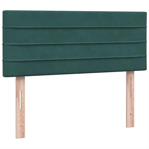Kontinentalseng med madras 120x210 cm fløjl mørkegrøn