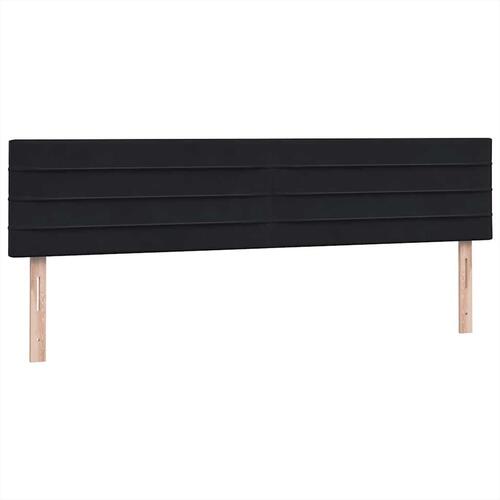 Kontinentalseng med madras 200x210 cm fløjl sort