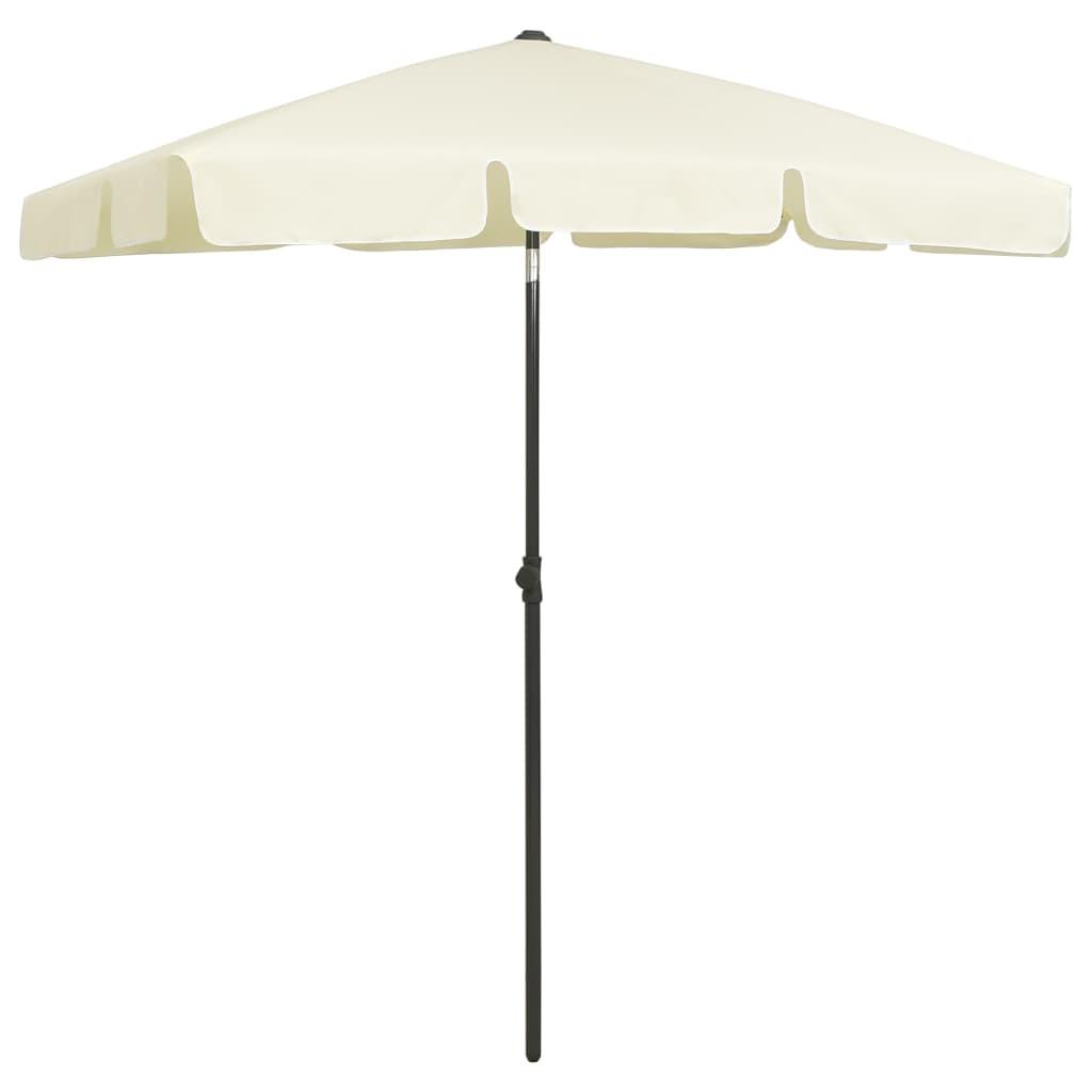 Strandparasol 180x120 cm sandgul