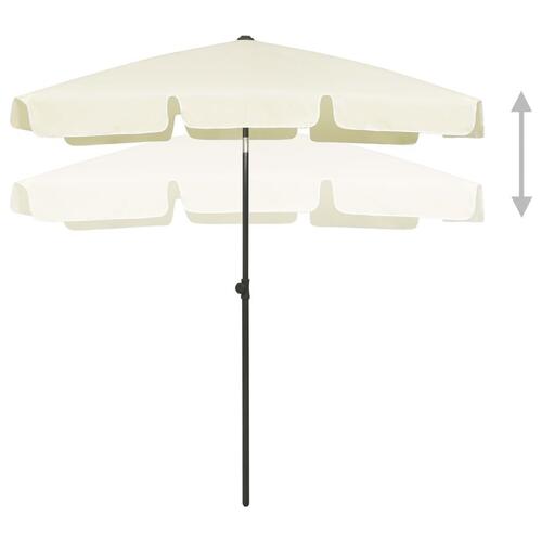 Strandparasol 180x120 cm sandgul