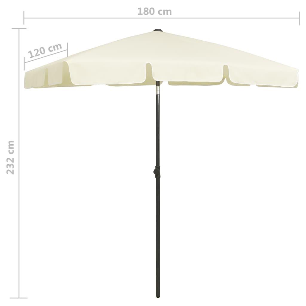 Strandparasol 180x120 cm sandgul