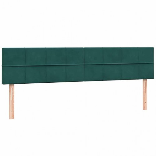 Kontinentalseng med madras 180×220 cm - fløjl, mørkegrøn