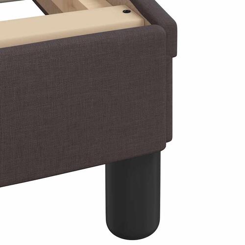 Sengeramme med LED uden madras 100x200 cm stof mørkebrun