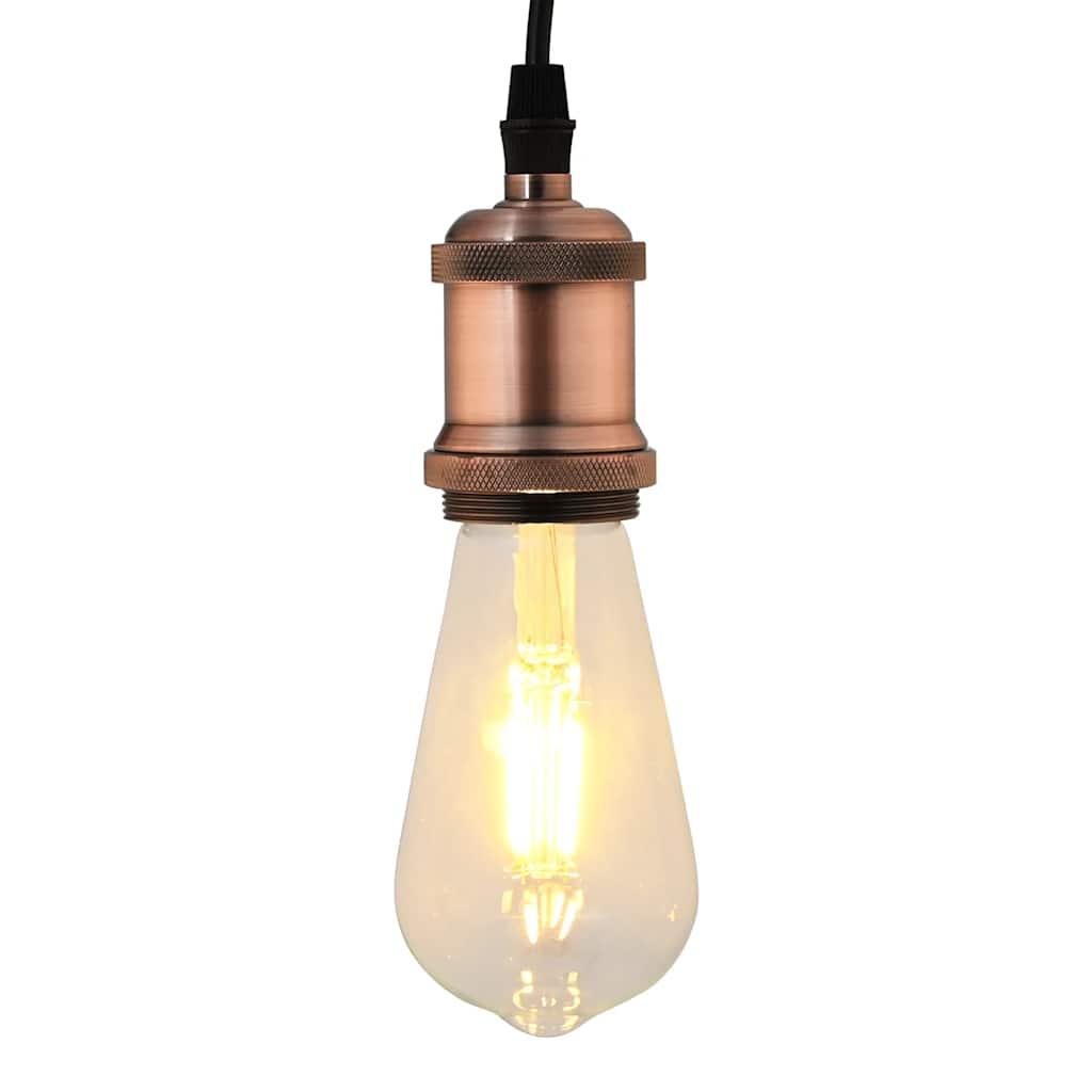 Lampeholdere 2 stk rød bronze E27