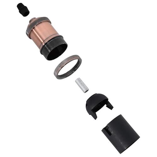 Lampeholdere 2 stk rød bronze E27