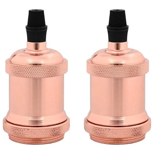 Lampeholdere 2 stk rosaguld E27