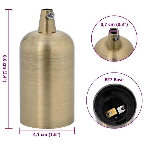 Lampeholdere 2 stk bronze E27