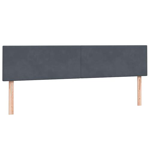 Kontinentalseng med madras 180x220 cm fløjl mørkegrå