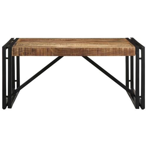 Sofabord 80x80x35 cm massivt ru mangotræ