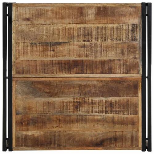 Sofabord 80x80x35 cm massivt ru mangotræ