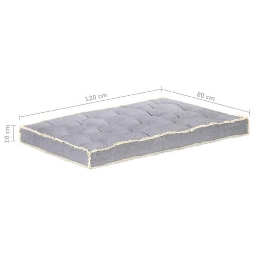 Hynde til pallesofa 120x80x10 cm antracitgrå