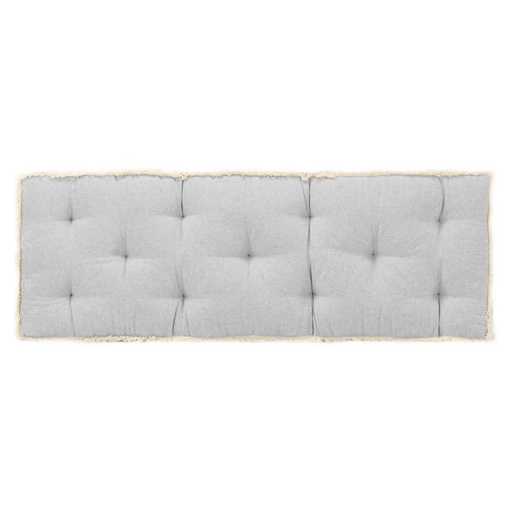 Hynde til pallesofa 120x40x7 cm grå