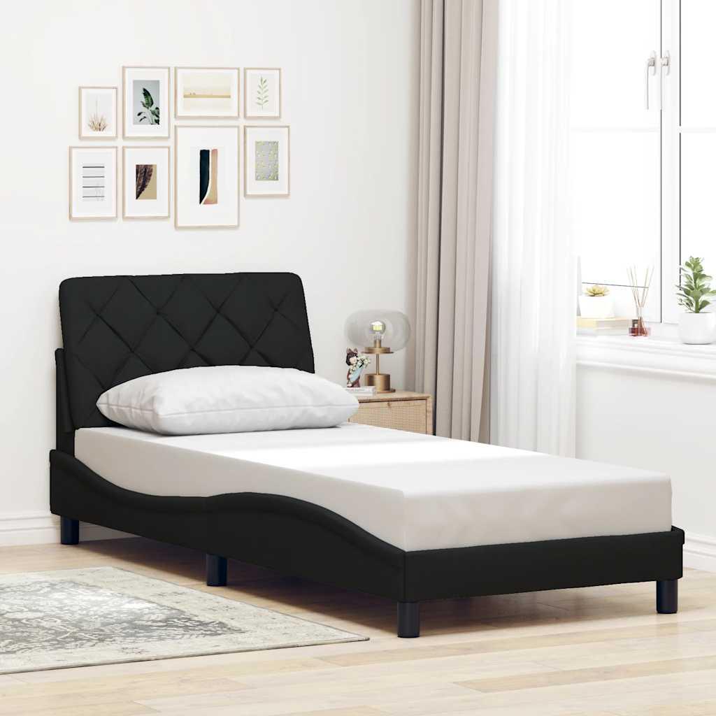 Sengeramme uden madras 80x200 cm stof sort billede