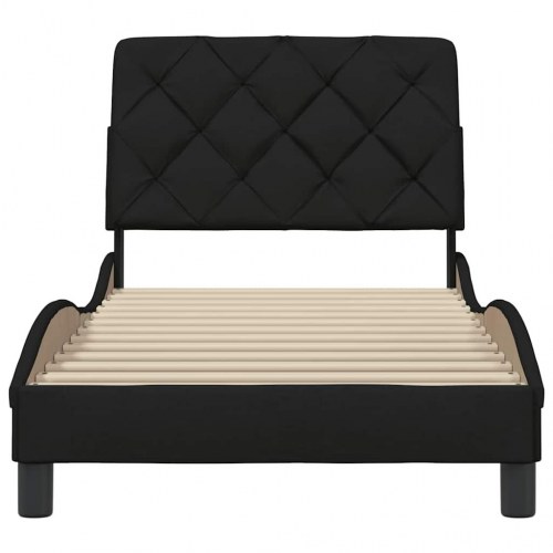 Sengeramme uden madras 80×200 cm - stof, sort