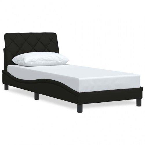 Sengeramme uden madras 90×190 cm - stof, sort