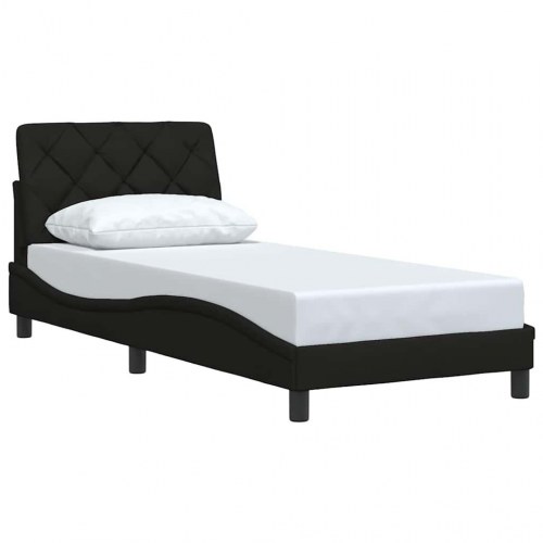 Sengeramme uden madras 90×190 cm - stof, sort