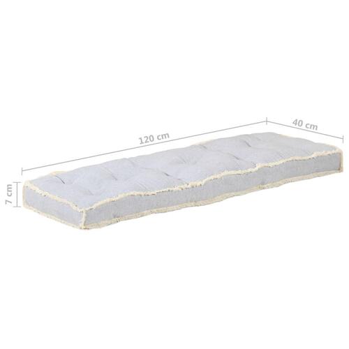 Hynde til pallesofa 120x40x7 cm grå
