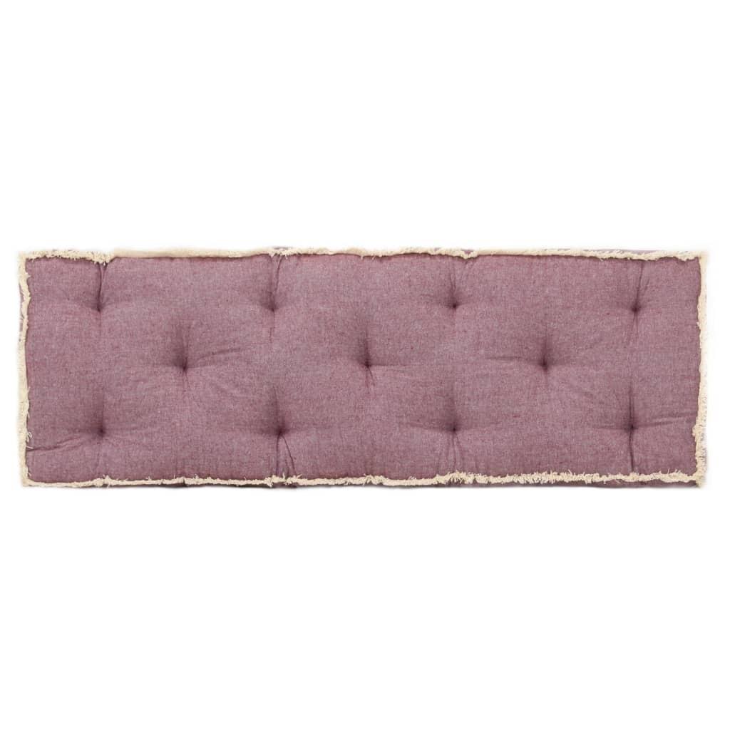 Hynde til pallesofa 120x40x7 cm rød