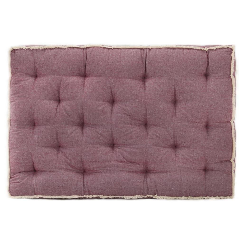 Hynde til pallesofa 120x80x10 cm bordeauxfarvet