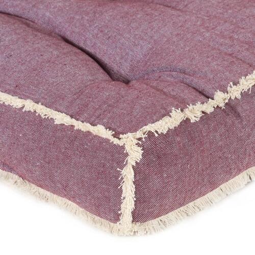Hynde til pallesofa 120x80x10 cm bordeauxfarvet