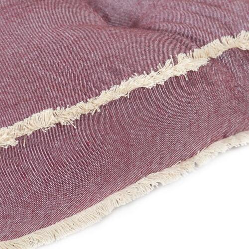 Hynde til pallesofa 120x80x10 cm bordeauxfarvet