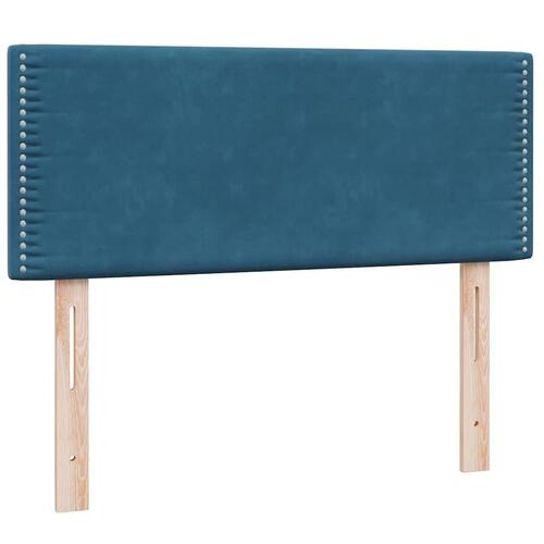 Kontinentalseng med madras 120x210 cm fløjl mørkeblå