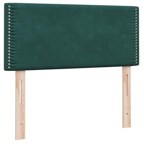 Kontinentalseng med madras 90x220 cm fløjl mørkegrøn
