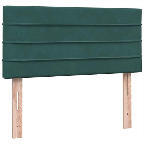 Kontinentalseng med madras mørkegrøn 80x210 cm fløjl