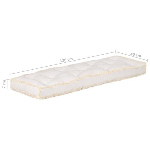 Hynde til pallesofa 120x40x7 cm beige