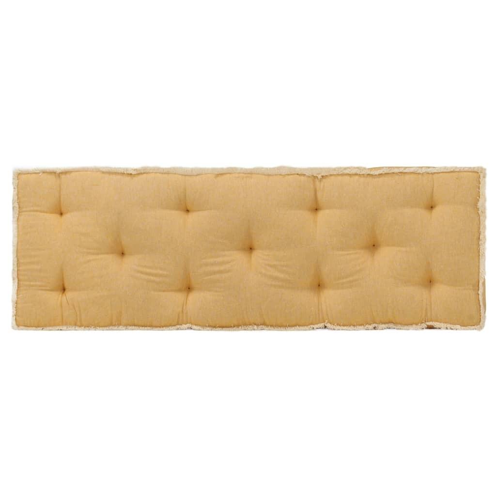Hynde til pallesofa 120x40x7 cm gul