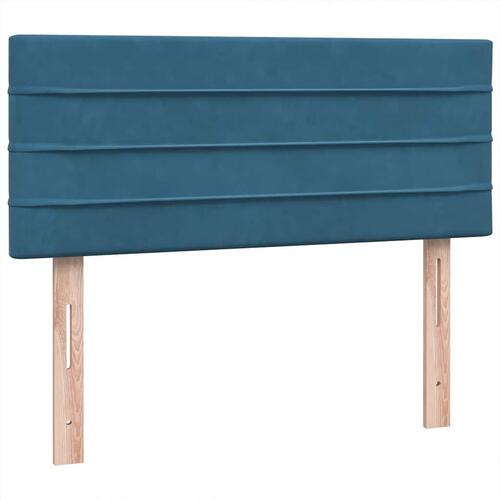 Kontinentalseng med madras 120x210 cm fløjl mørkeblå