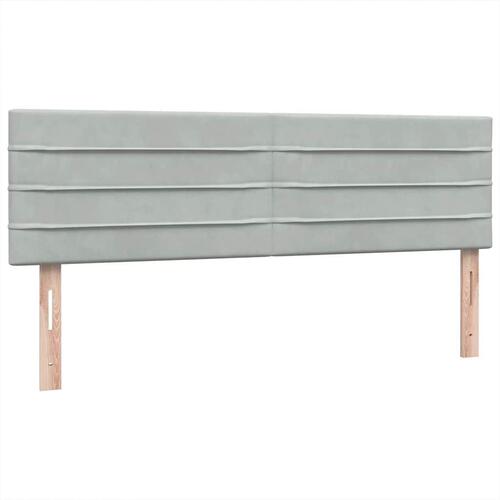 Kontinentalseng med madras 140x210 cm fløjl lysegrå