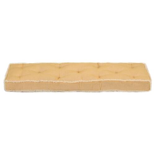 Hynde til pallesofa 120x40x7 cm gul
