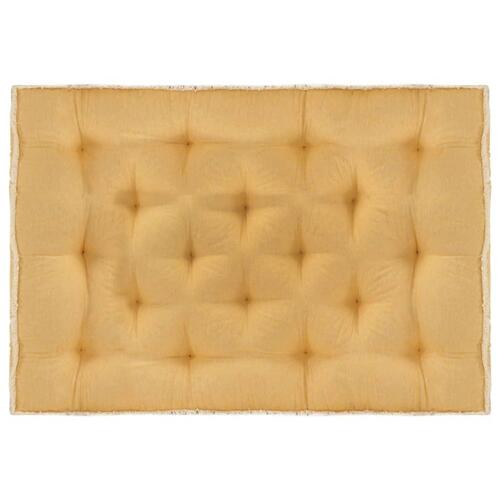 Hynde til pallesofa 120x80x10 cm gul