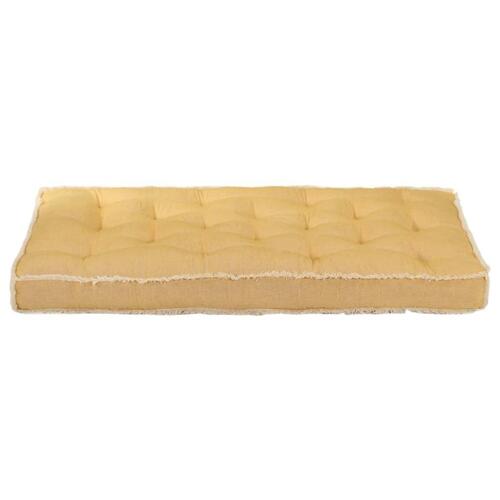 Hynde til pallesofa 120x80x10 cm gul