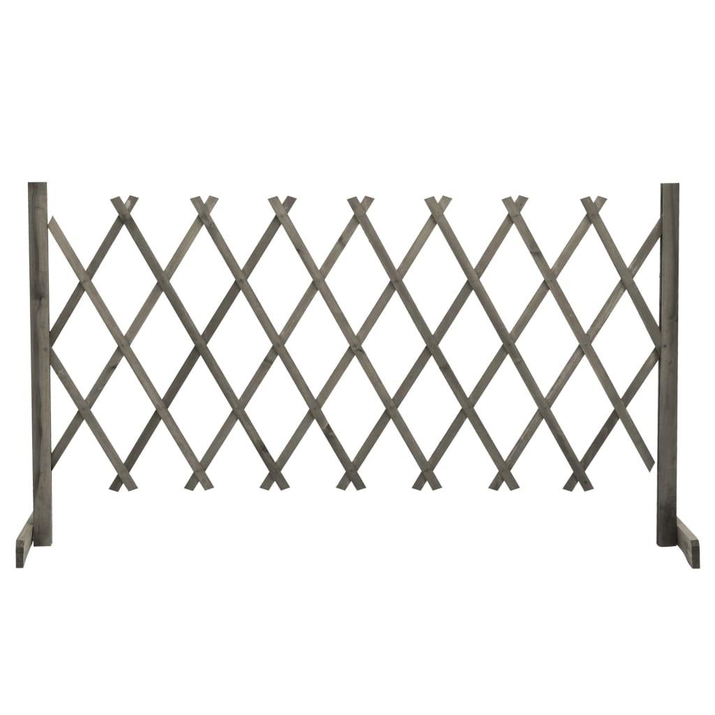 Espalier til haven 150x80 cm massivt fyrretræ grå