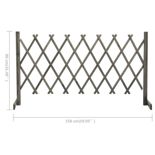 Espalier til haven 150x80 cm massivt fyrretræ grå