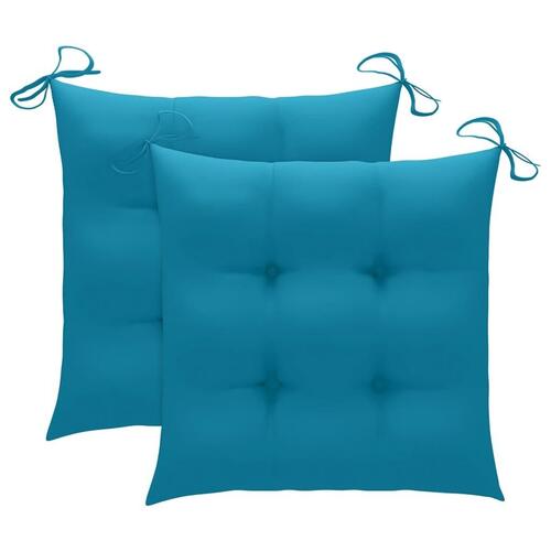 Stolehynder 2 stk. 40x40x7 cm oxfordstof lyseblå