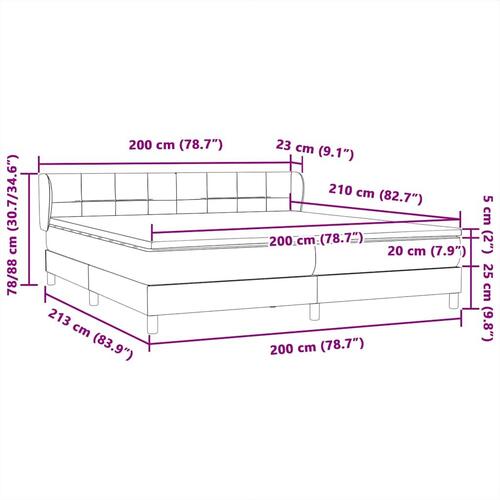 Kontinentalseng med madrasser 200x210 cm fløjl mørkegrøn
