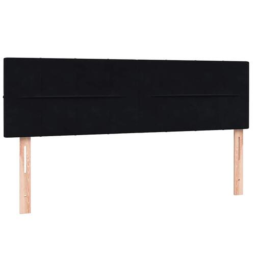 Kontinentalseng med madras 160x210 cm fløjl sort