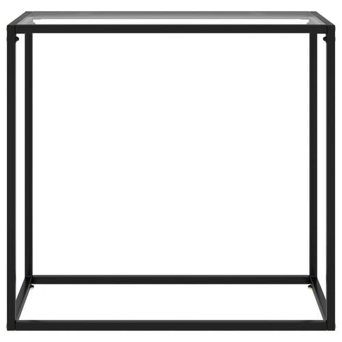Konsolbord 80x35x75 cm hærdet glas transparent