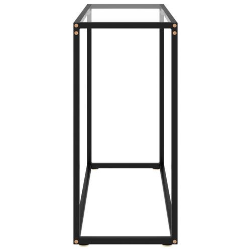 Konsolbord 80x35x75 cm hærdet glas transparent