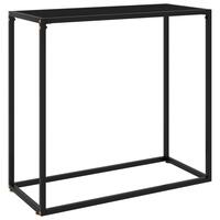 Konsolbord 80x35x75 cm hærdet glas sort