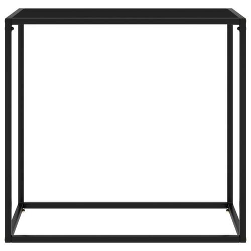 Konsolbord 80x35x75 cm hærdet glas sort