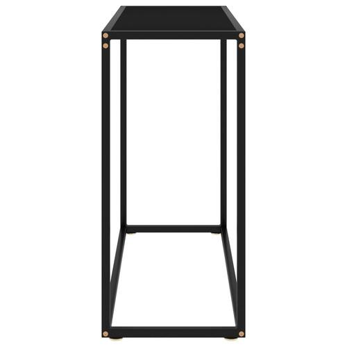 Konsolbord 80x35x75 cm hærdet glas sort